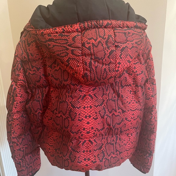 New w/o Tag Zara Snake Print Puffer Jacket With Hood Size XLarge Ref 4968 020 - Picture 7 of 9